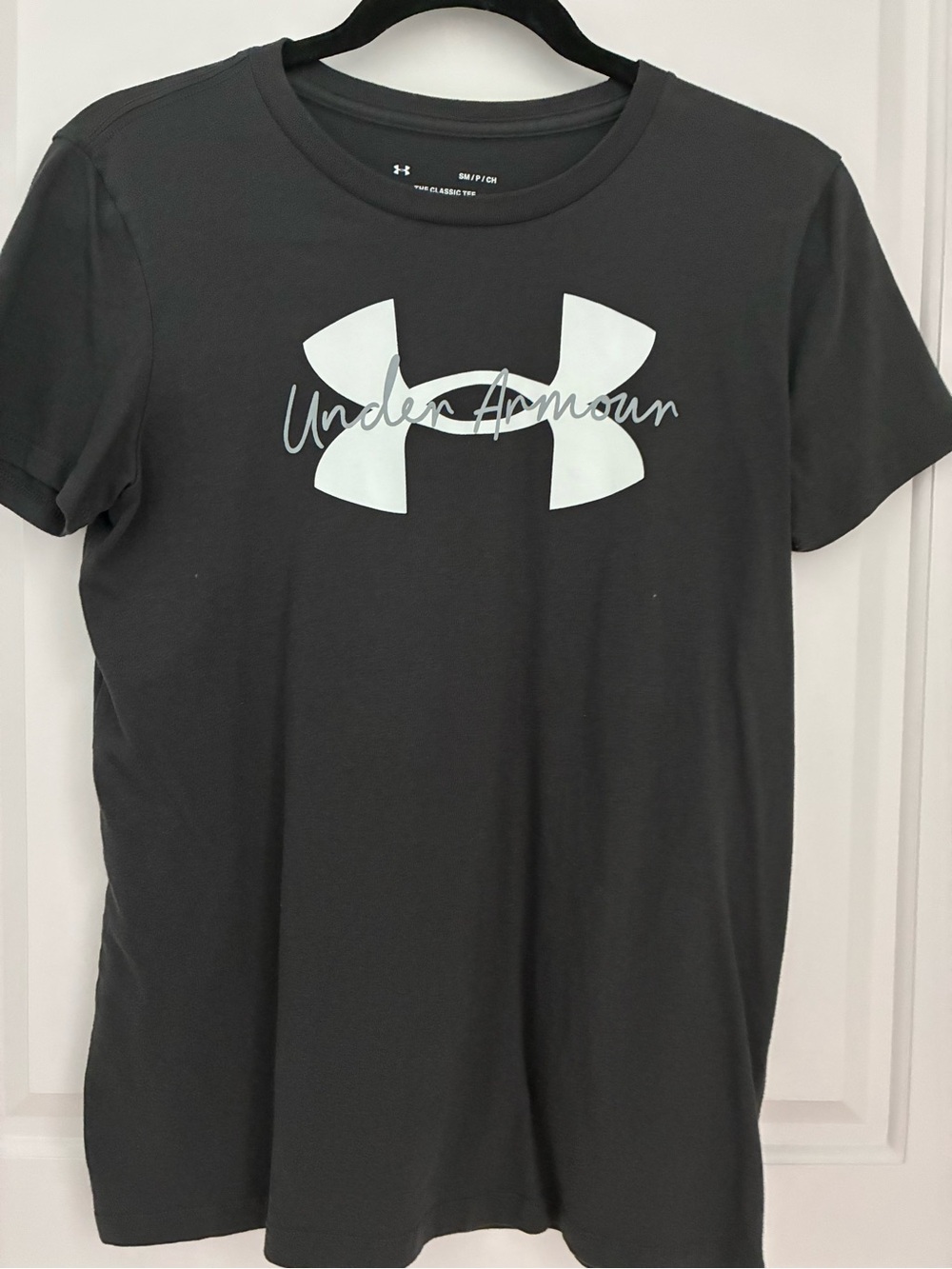 Under Armour Women’s Charcoal Gray Classic Tee - Logo - Size Small